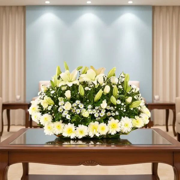 Arreglo floral para funeral express entrega de 1 a 2 horas a domicilio en la ciudad de México