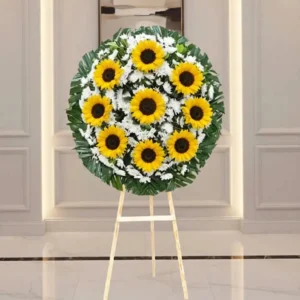 Coronas funeraria con entrega sostenible a domicilio express en la ciudad de México de 1 a 3 horas después de tu pedido y pago
