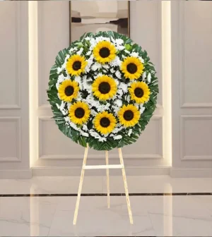 Coronas funeraria con entrega sostenible a domicilio express en la ciudad de México de 1 a 3 horas después de tu pedido y pago