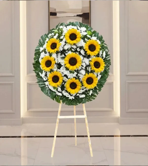 Coronas funeraria con entrega sostenible a domicilio express en la ciudad de México de 1 a 3 horas después de tu pedido y pago